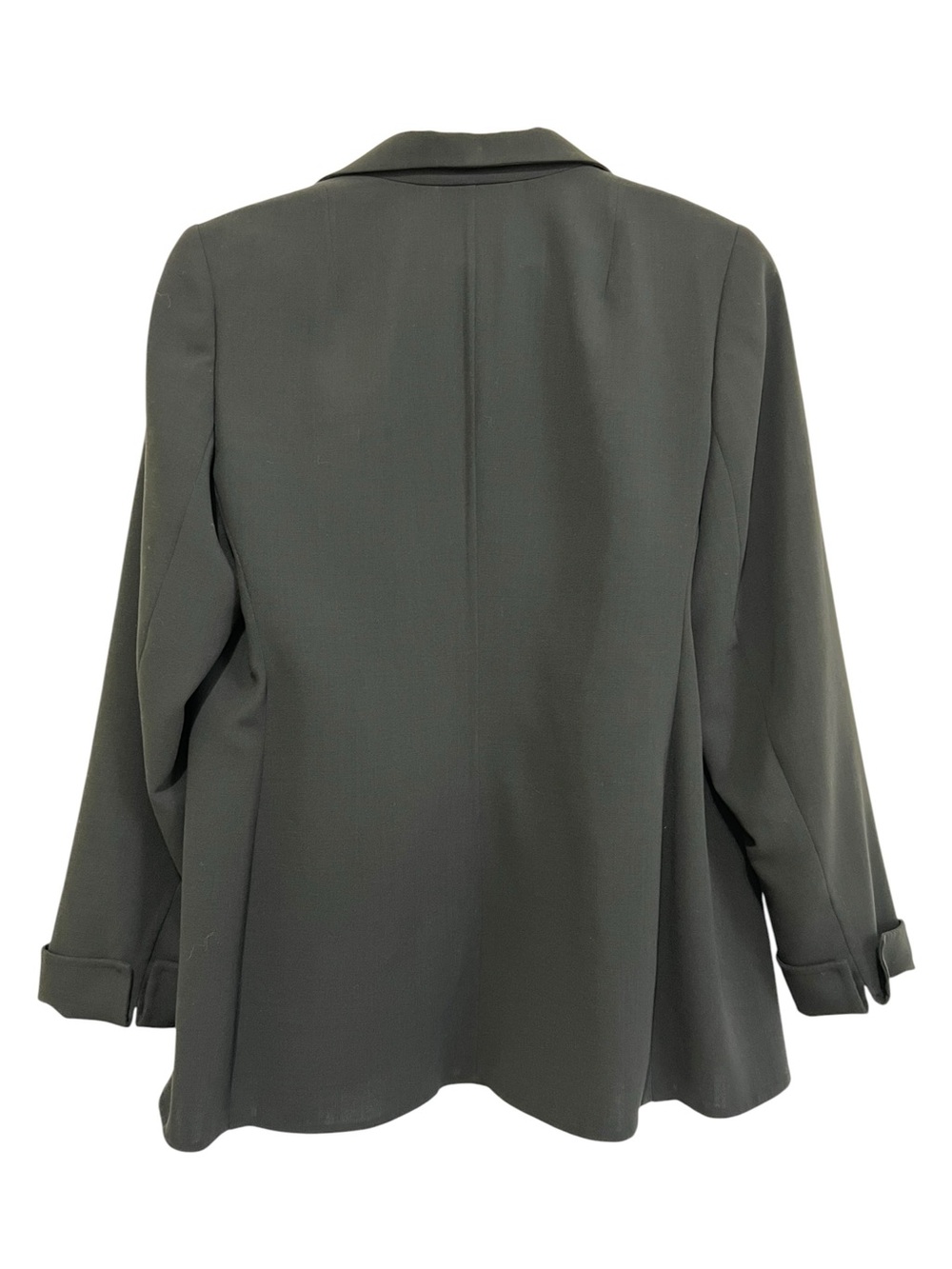 AKRIS Black Double-Face Wool Blazer Double Hook Closure Fold-Over Cuffs Size 12 - Picture 2 of 16